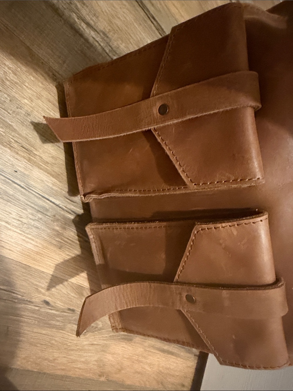Raven Lily Leather Backpack in Tan - Classic Utility Style - Picture 5 of 7